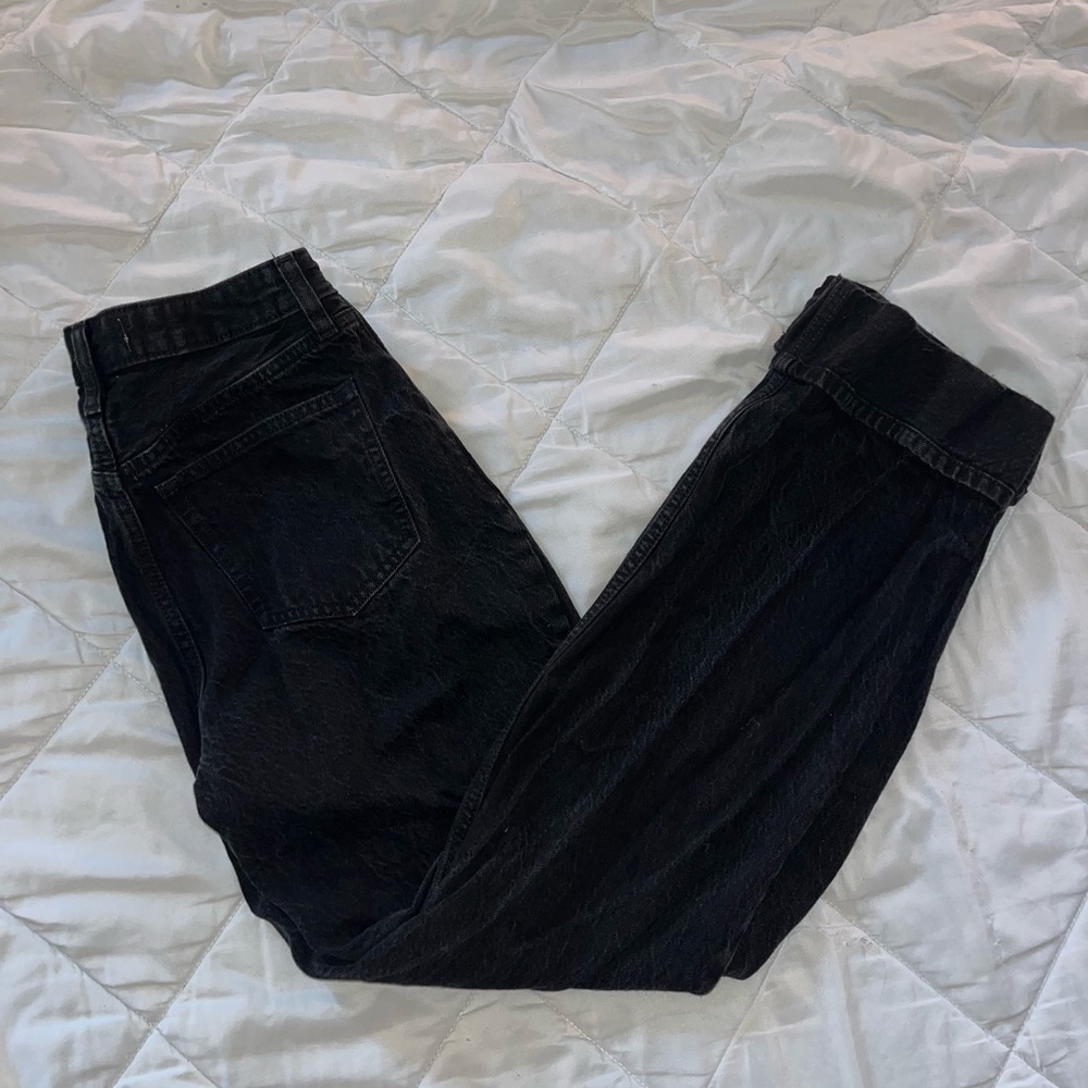 Abercrombie High Rise Straight Leg Jean Curve Love Size 25 Black